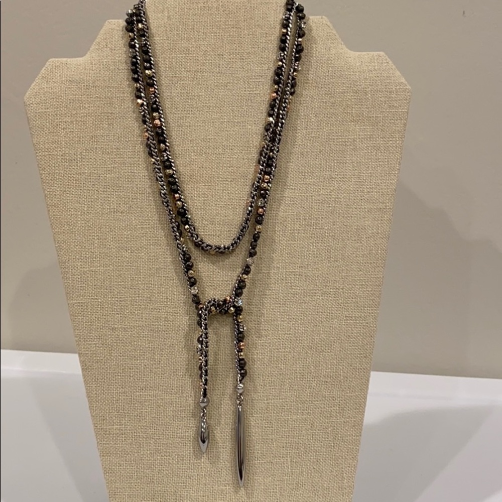 Multi metallic toned necklace